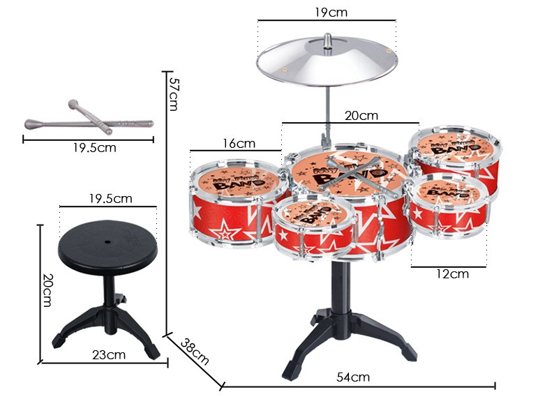 bo trong jazz drum 5 trong co ghe