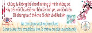 Chúng ta không thể cho đi những gì mình không có