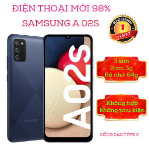 ĐIỆN THOẠI SAMSUNG A02S , 2 SIM , BỘ NHỚ 64G , NEW 98% ( KHÔNG HỘP , KHÔNG PHỤ KIỆN )